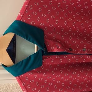 Greyson Golf Polo Print, Pink, XL